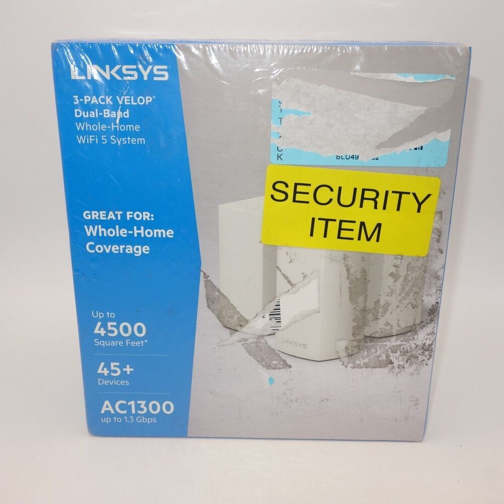 NEW Linksys Velop AC1300 Dual-Band Mesh Wi-Fi 5 System (3 Pack) White